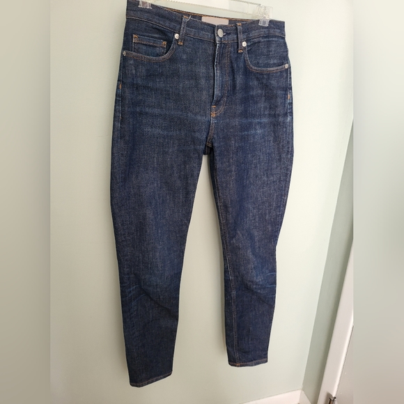 Everlane High Rise Skinny Stretch Dark Wash Jeans 27 Tall - Picture 2 of 9